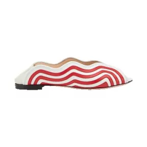 芬迪/Fendi 女士红色BALLERINA小牛皮鞋履 8F6508 SNU F07L1