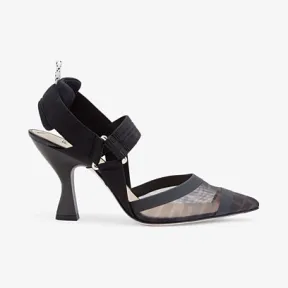 芬迪/Fendi 网眼布和黑色皮革材质Colibrì 8J6851A8UGF0MQ0