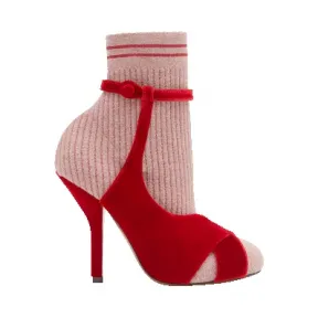 芬迪/Fendi 女士红色布料鞋履 8T6621 A02 JF10CE