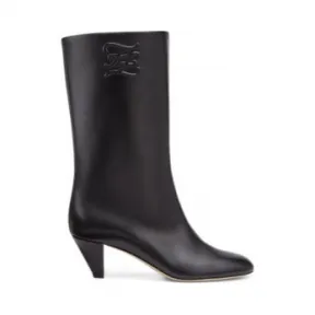 芬迪/Fendi Karligraphy - 黑色中跟皮靴 8T8178AGDVF0QA1 