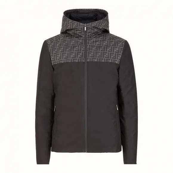 芬迪/Fendi 羽绒外套_黑色尼龙羽绒服 FAA597 A53 NF0GME