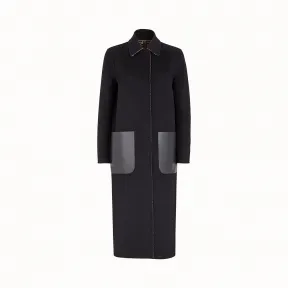 芬迪/Fendi 外套_黑色羊毛外套 FF8674 A5H DF0GME