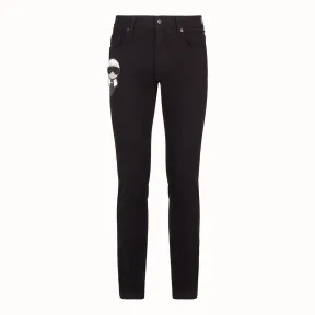 芬迪/Fendi 牛仔系列_黑色五口袋贴片牛仔裤 FLP201 94N F0QA1