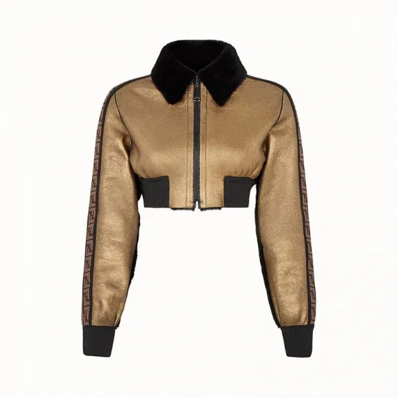 芬迪/Fendi 飞行员外套_ Roma Amor毛羊皮飞行员外套 FM5203 A7V RF02N1