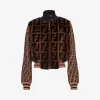 芬迪/Fendi 飞行员外套_镶饰貂皮和针织布料飞行员外套 FNE16F A1Q IF0GGE