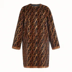 芬迪/Fendi 外套_棕色貂毛外套 FNF57G A1Q IF0GGE