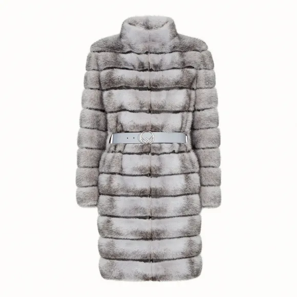 芬迪/Fendi 外套_灰色貂毛外套 FNF93C A3H ZF14PS