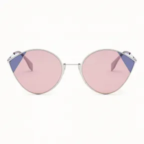 芬迪/Fendi CUT-EYE_银色太阳镜 FOG378 V1T F14WB