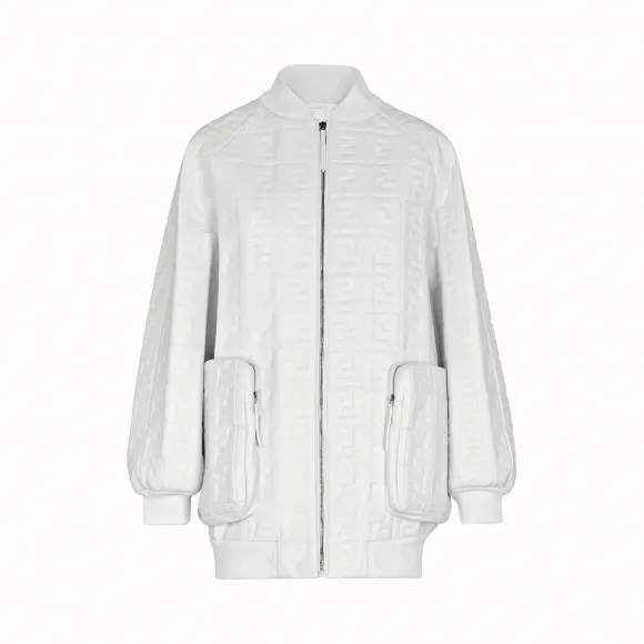 芬迪/Fendi 飞行员外套_白色纳帕皮革飞行员外套。 FPJ745 A6X YF0ZNM