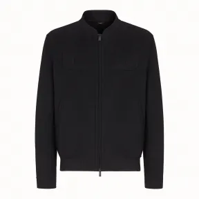 芬迪/Fendi 飞行员外套_黑毡飞行员外套 FW0121 A8O 2F0QA1