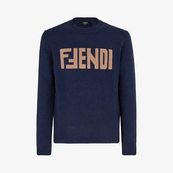 芬迪/Fendi 套头衫_蓝色羊绒毛衣 FZZ373 A65 BF0UV6