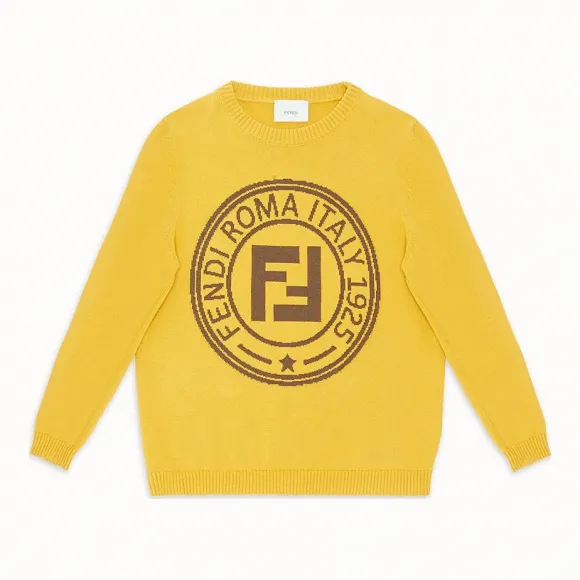 芬迪/Fendi STAMP毛衣_黄色棉和羊绒毛衣 JMG049 A3T FF0JJD