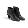 菲拉格慕/Salvatore Ferragamo 系带雕塑造型鞋跟踝靴 01Q334_720216