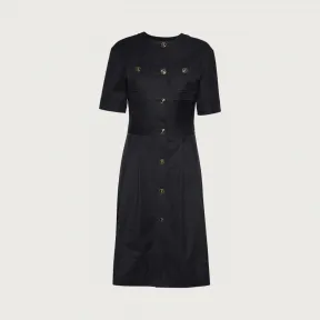 菲拉格慕/Salvatore Ferragamo 棉质华达呢连衣裙 135334-751498-751498