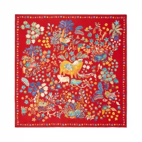 菲拉格慕/Salvatore Ferragamo 小猪印花桑蚕丝围巾 317886_708873