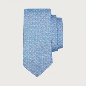 菲拉格慕/Salvatore Ferragamo 大象GANCINI印花桑蚕丝领带 350481-749571-8057553524189