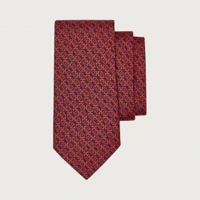 菲拉格慕/Salvatore Ferragamo GANCINI印花桑蚕丝领带 350493-749804-8057553525797