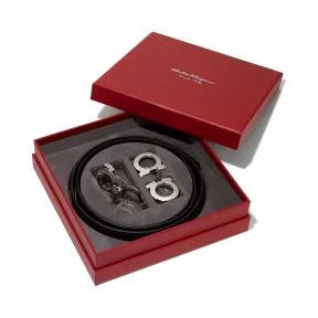 菲拉格慕/Salvatore Ferragamo 男士 双面可调式Gancini皮带礼盒 679975_699042