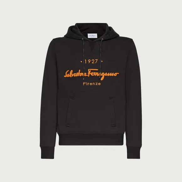 菲拉格慕/Salvatore Ferragamo 刺绣连帽卫衣 - 服装 120664-746606