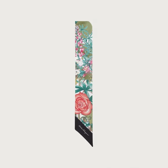 菲拉格慕/Salvatore Ferragamo Giardino 印花真丝抹胸 - 丝绸和配饰 320280-747138