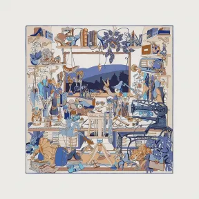 菲拉格慕/Salvatore Ferragamo Studio 印花真丝围巾 - 丝绸和配饰 310073-747579