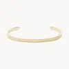 化石/Fossil Modern Americana Gold-Tone Stainless Steel Cuff Bracelet JF03449710