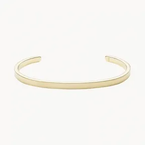 化石/Fossil Modern Americana Gold-Tone Stainless Steel Cuff Bracelet JF03449710