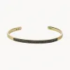 化石/Fossil Dress Gilded Gold-Tone Stainless Steel Cuff Bracelet JF03926710