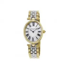 康斯登/Frederique Constant 百年典雅璀璨艺术腕表 25MMx30MM 不锈钢镀金色 石英机芯 FC-200MPW2VD3B