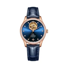 爵尼/Genie 女神(镂空)系列 316L精钢 33mm 自动机械机芯 女表 GNQ-T1846L-ADRLL-H