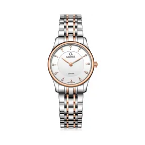 爵尼/Genie 盛致系列 316L精钢 27mm 石英机芯 女表 GNQ-T2015L-QDR