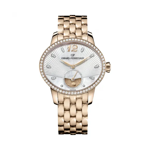 芝柏/Girard-Perregaux 猫眼系列 35,44 x 30,44 毫米 玫瑰金 自动上链机械机芯 女表 80488D52A751-52A