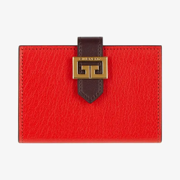 纪梵希/Givenchy 女士 双色GV3粒面皮革卡包 BB601HB056-941