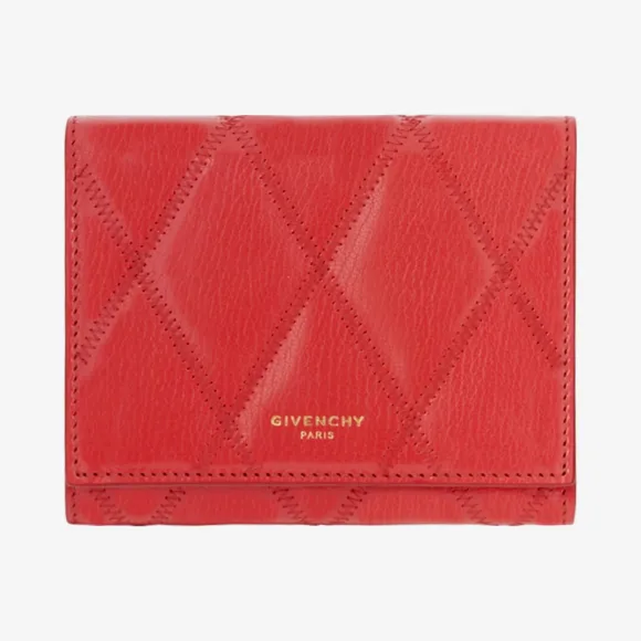 纪梵希/Givenchy 女士 菱形皮革GV3三折皮夹 BB608UB08Z-669