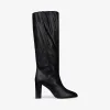 纪梵希/Givenchy 女士 褶裥皮革皮靴 BE7012E00H-001