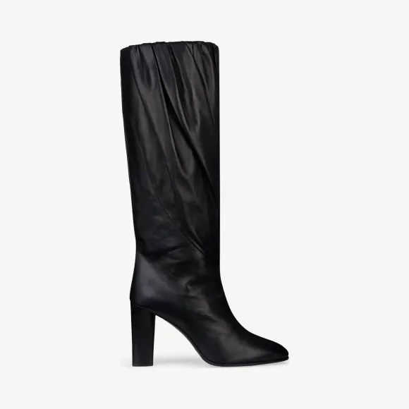 纪梵希/Givenchy 女士 褶裥皮革皮靴 BE7012E00H-001