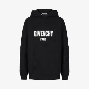 纪梵希/Givenchy 男士 巴黎破坏连帽衫 BM703A3Y0S-001