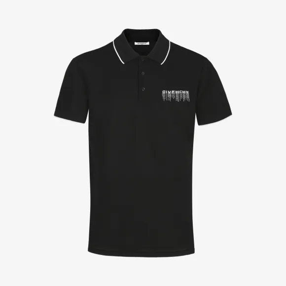纪梵希/Givenchy 男士 亮片刺绣Polo衫 BM70M0308J-001
