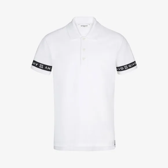 纪梵希/Givenchy 男士 4G LOGO饰带修身polo衫 BM70NS3006-100