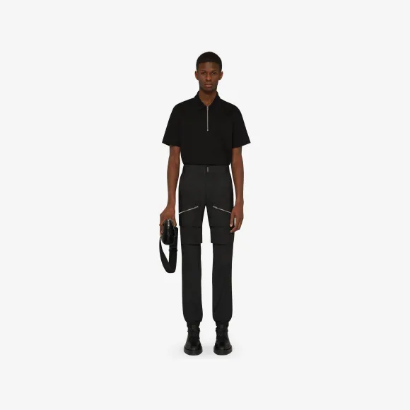 纪梵希/Givenchy 男士 棉质拉链 Polo 衫 BM714D3Y63-001