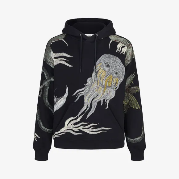 纪梵希/Givenchy 男士 Icare刺绣连帽衫 BMJ02R30AF-001
