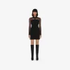 纪梵希/Givenchy 女士 双材质 4G 图案衬衫裙 BW21AX303L-001