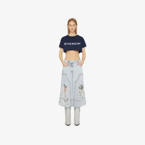 纪梵希/Givenchy GIVENCHY LOGO短款T恤 BW70C53YAC-499