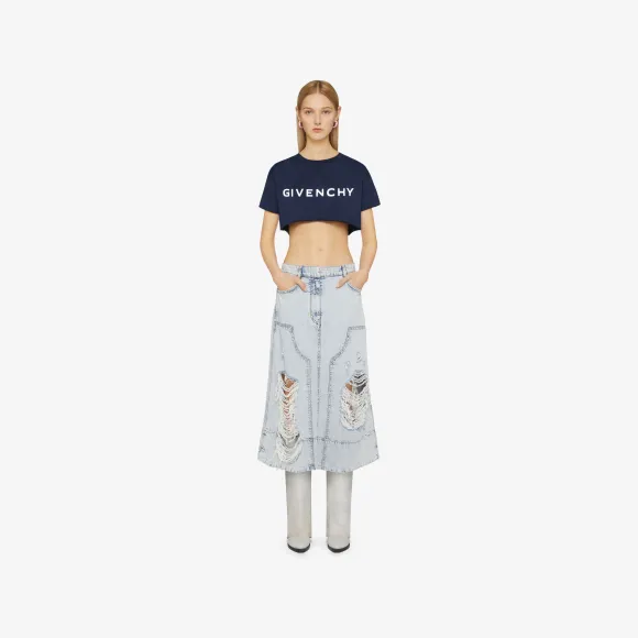 纪梵希/Givenchy GIVENCHY LOGO短款T恤 BW70C53YAC-499