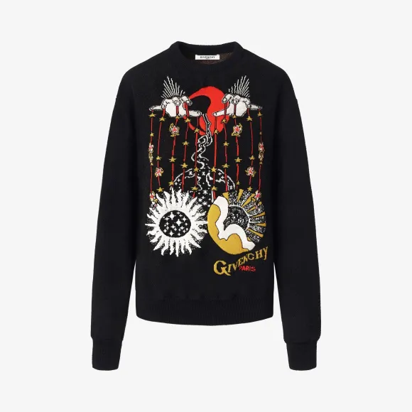 纪梵希/Givenchy 女士 天秤座刺绣提花套头衫 BW904Q4Z3F-960