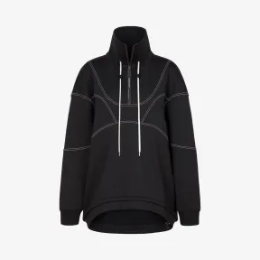 纪梵希/Givenchy 女士 撞色缝线超大卫衣 BWJ00L306W-001