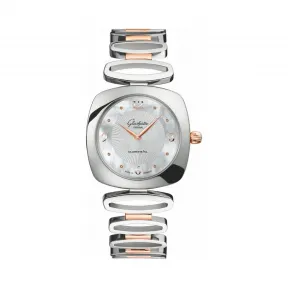 格拉苏蒂/Glashutte Original Ladies 女士系列 18K 红金/精钢 石英机芯 女表 1-03-02-03-06-14
