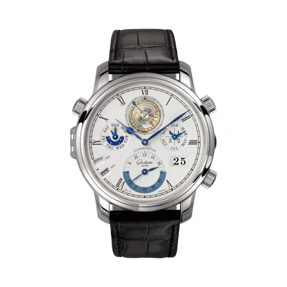 格拉苏蒂/Glashutte Original Senator 参议员系列 铂金 手动机械机芯 男表 1-89-01-03-03-04