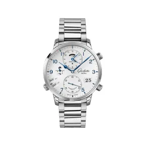 格拉苏蒂/Glashutte Original 议员系列 议员世界时腕表 1-89-02-03-02-70 44.00 MM 不锈钢 自动机械机芯 男表