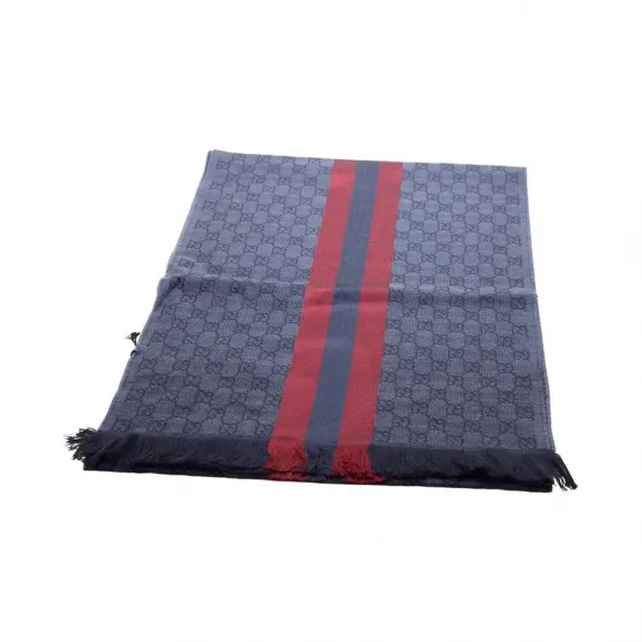 古驰/Gucci 蓝色 羊毛  丝巾 147351-4G704-4273